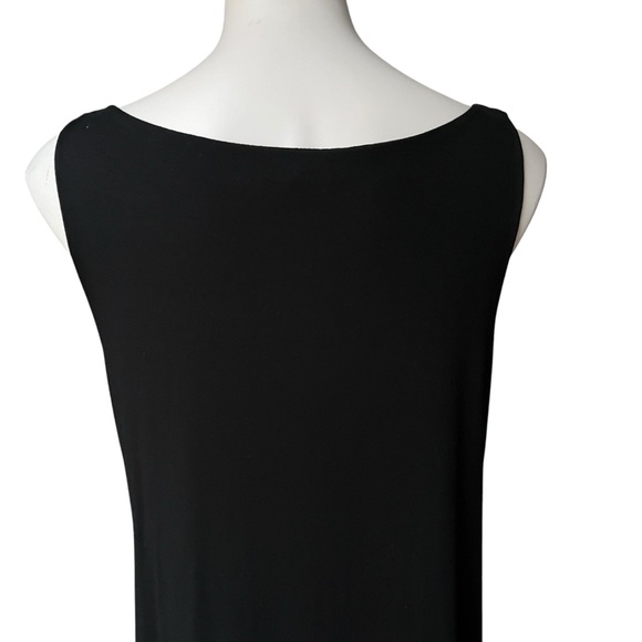 Eileen Fisher Cowl Neck Handkerchief Hem Sleeveless Jersey Dress, Petite Lg - Picture 10 of 14